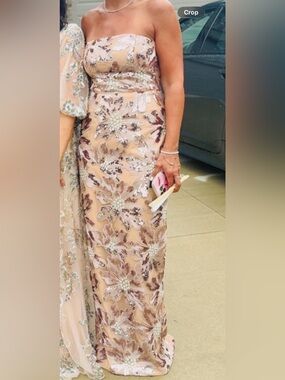 Milly
Meredith Sequined Strapless Maxi Dress size 2